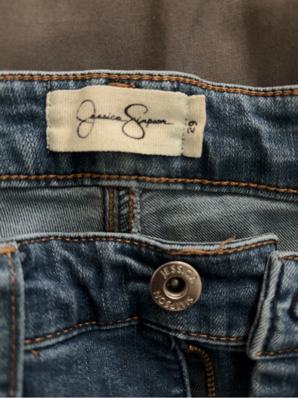 Jessica Simpson Adored High Rise Skinny Jeans Size 29 Medium Wash Stretch Denim - Picture 3 of 6